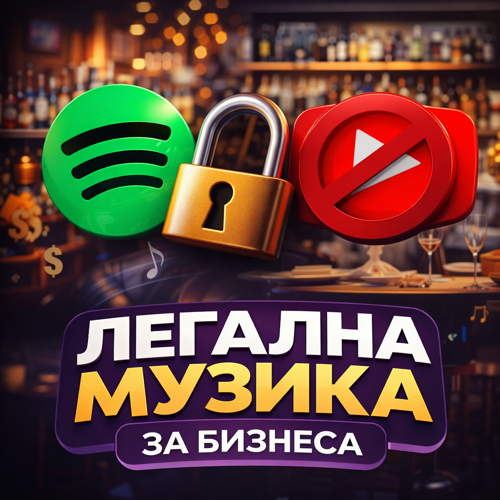 Защо Spotify и YouTube НЕ са легални за търговски обекти ?