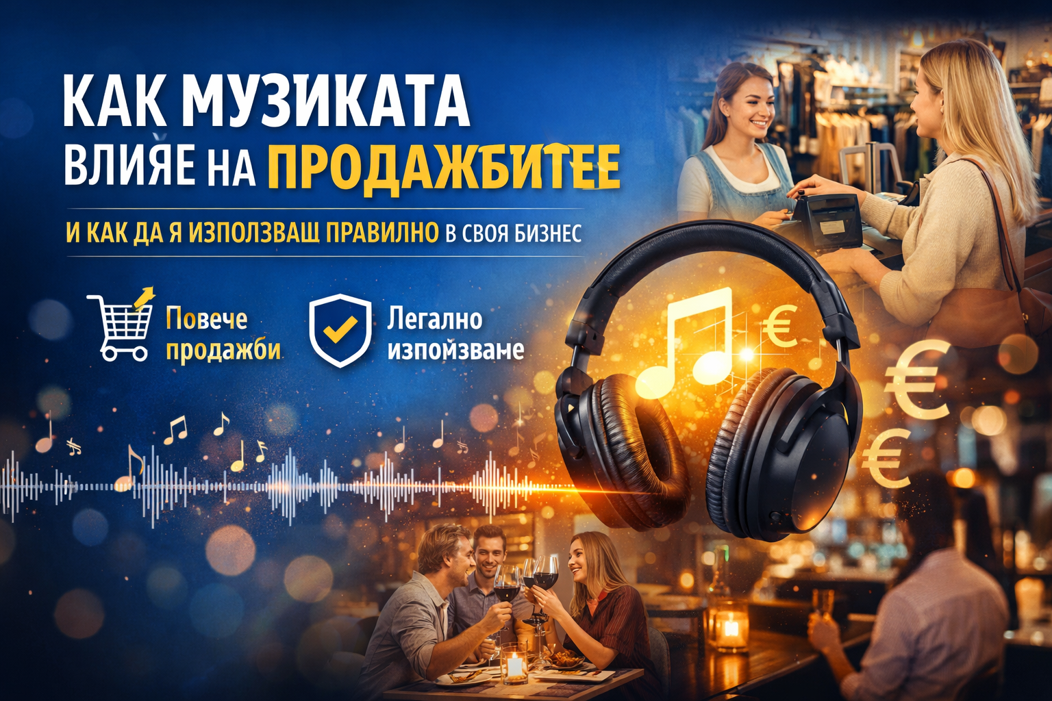 Как музиката увеличава продажбите и как да я използваш легално !